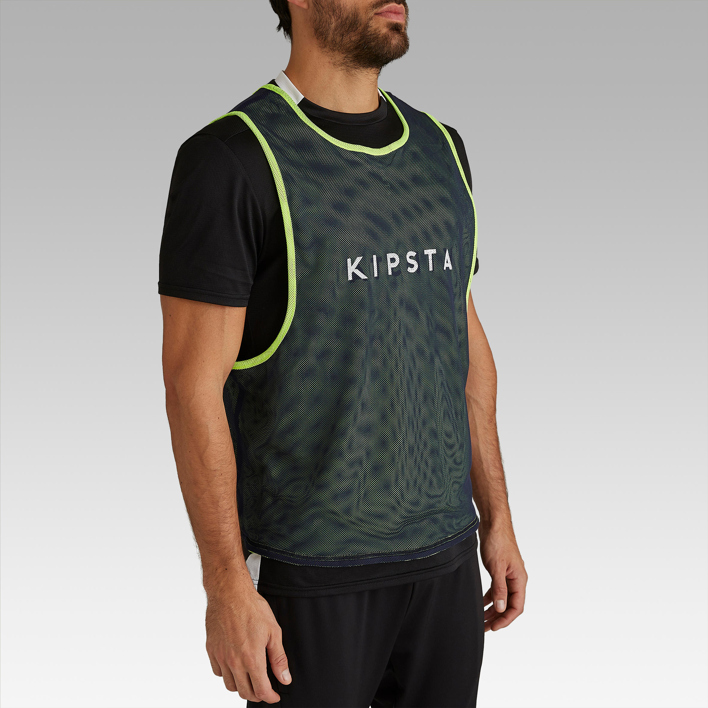 PETO DE FÚTBOL ENTRENAMIENTO ADULTO REVERSIBLE AMARILLO/CELESTE 8/10