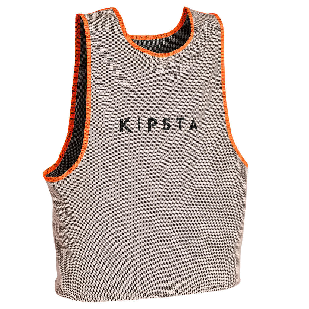 Reversible Adult Sports Bib - Orange/Grey