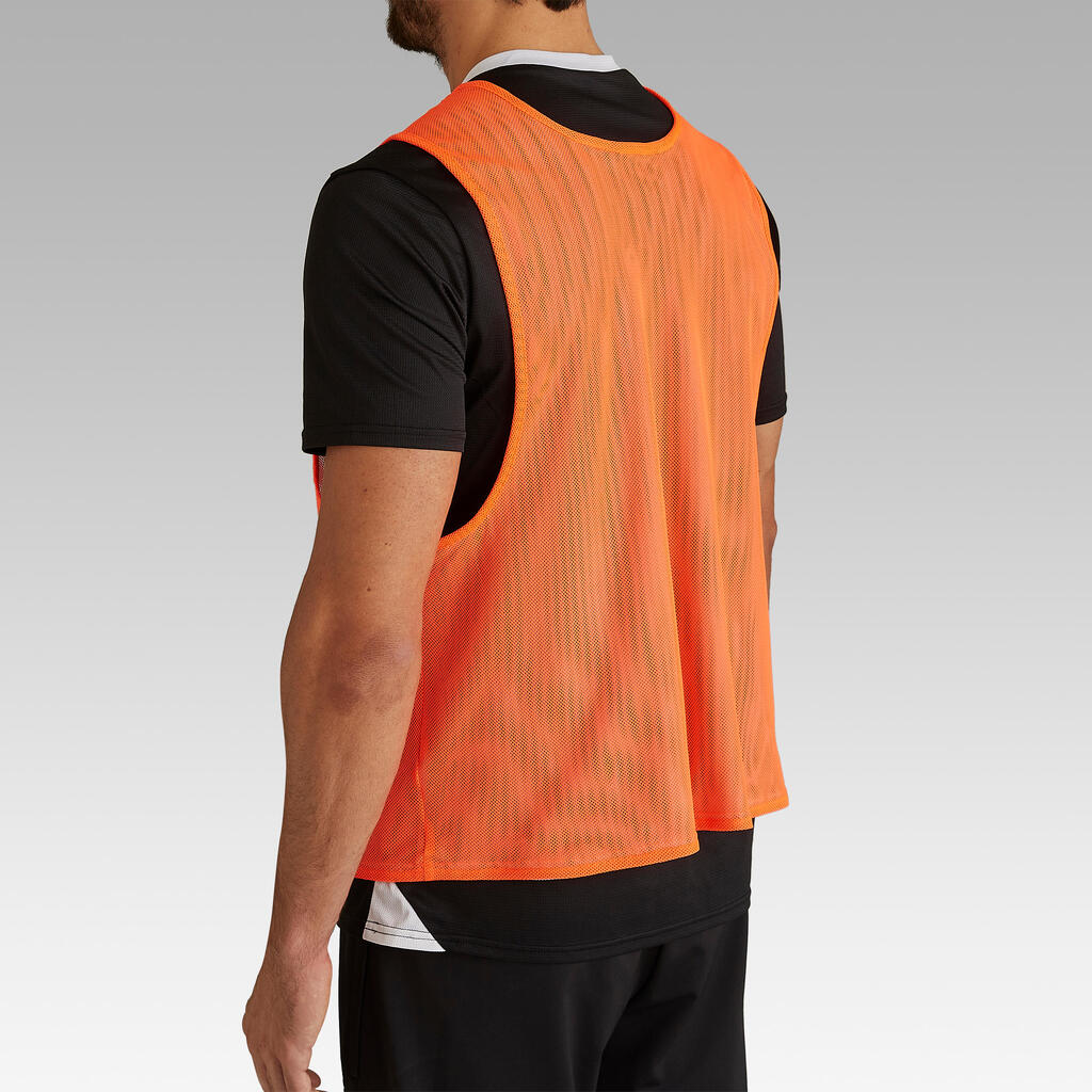 Reversible Adult Sports Bib - Orange/Grey