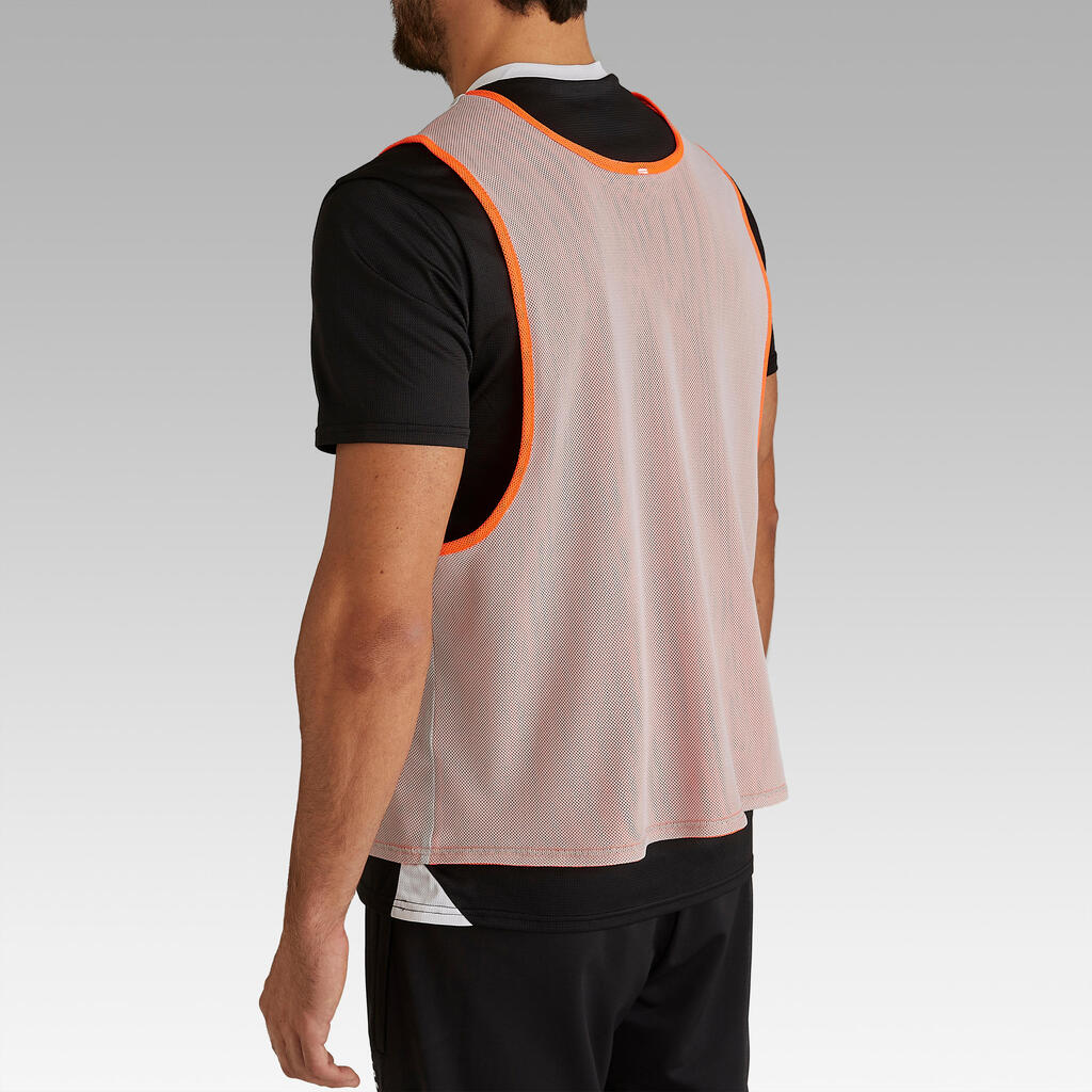 Reversible Adult Sports Bib - Orange/Grey