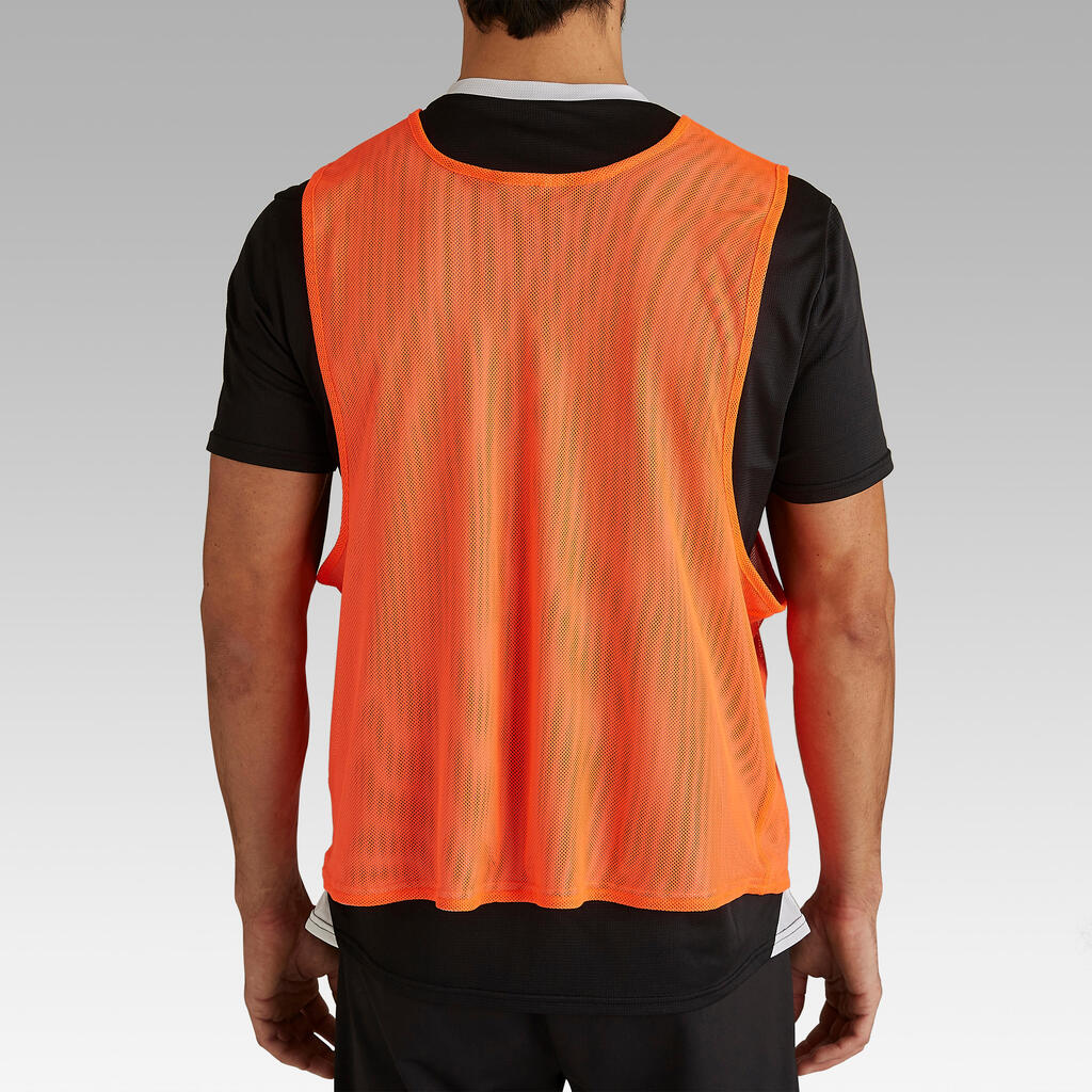 Reversible Adult Sports Bib - Orange/Grey