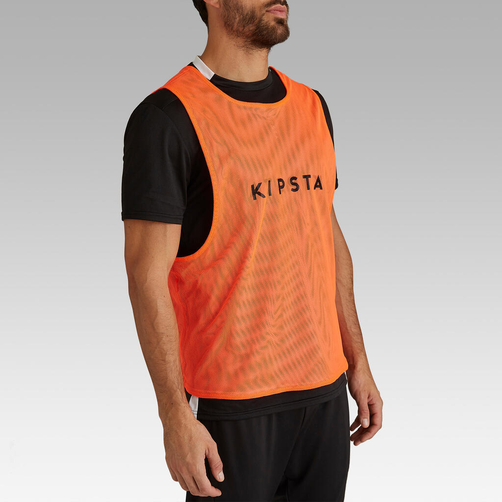 Reversible Adult Sports Bib - Orange/Grey