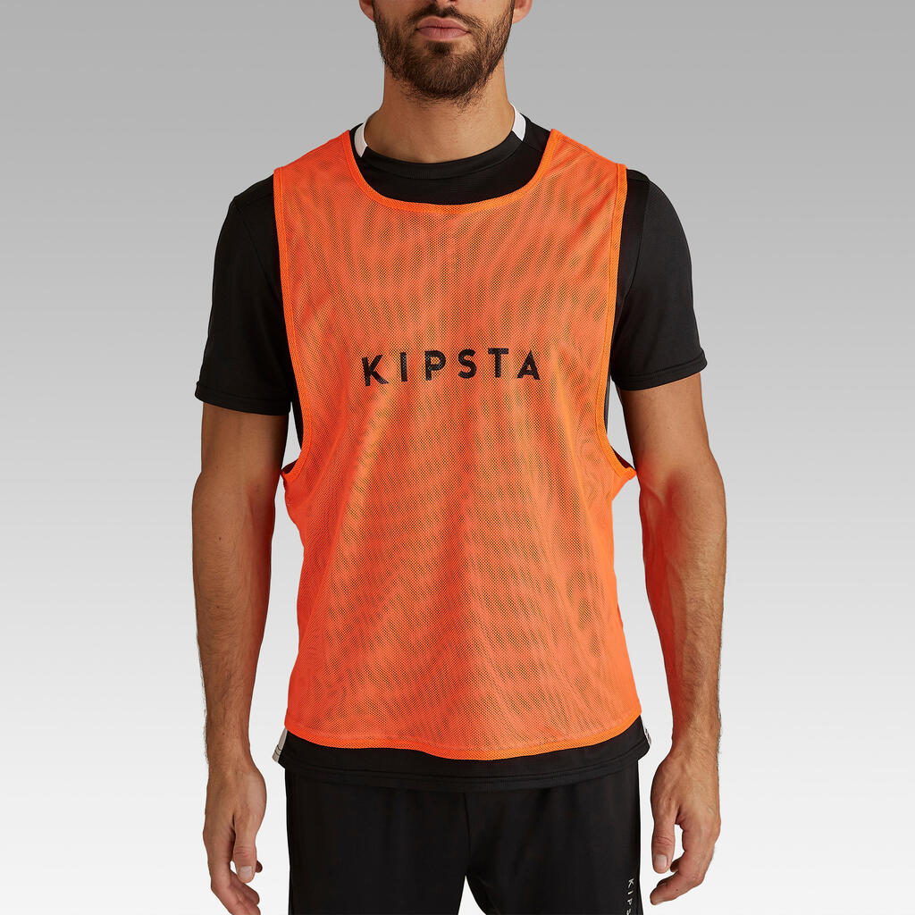 Reversible Adult Sports Bib - Orange/Grey