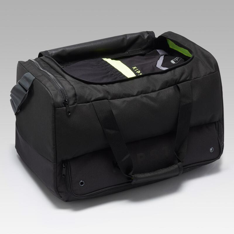 Fussball Sporttasche Hardcase 45 l - schwarz