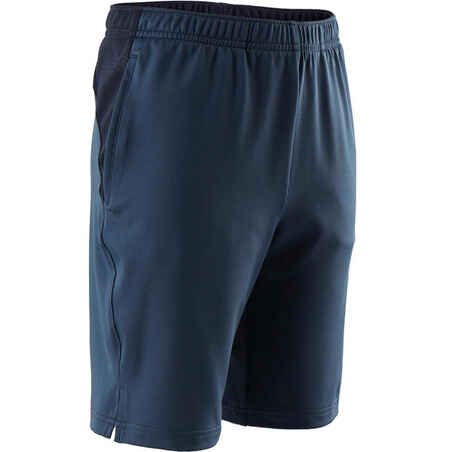Boys' Breathable Synthetic Gym Shorts S500 - Blue