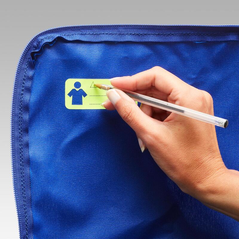 Sac de sport Kipocket 20 litres bleu et jaune