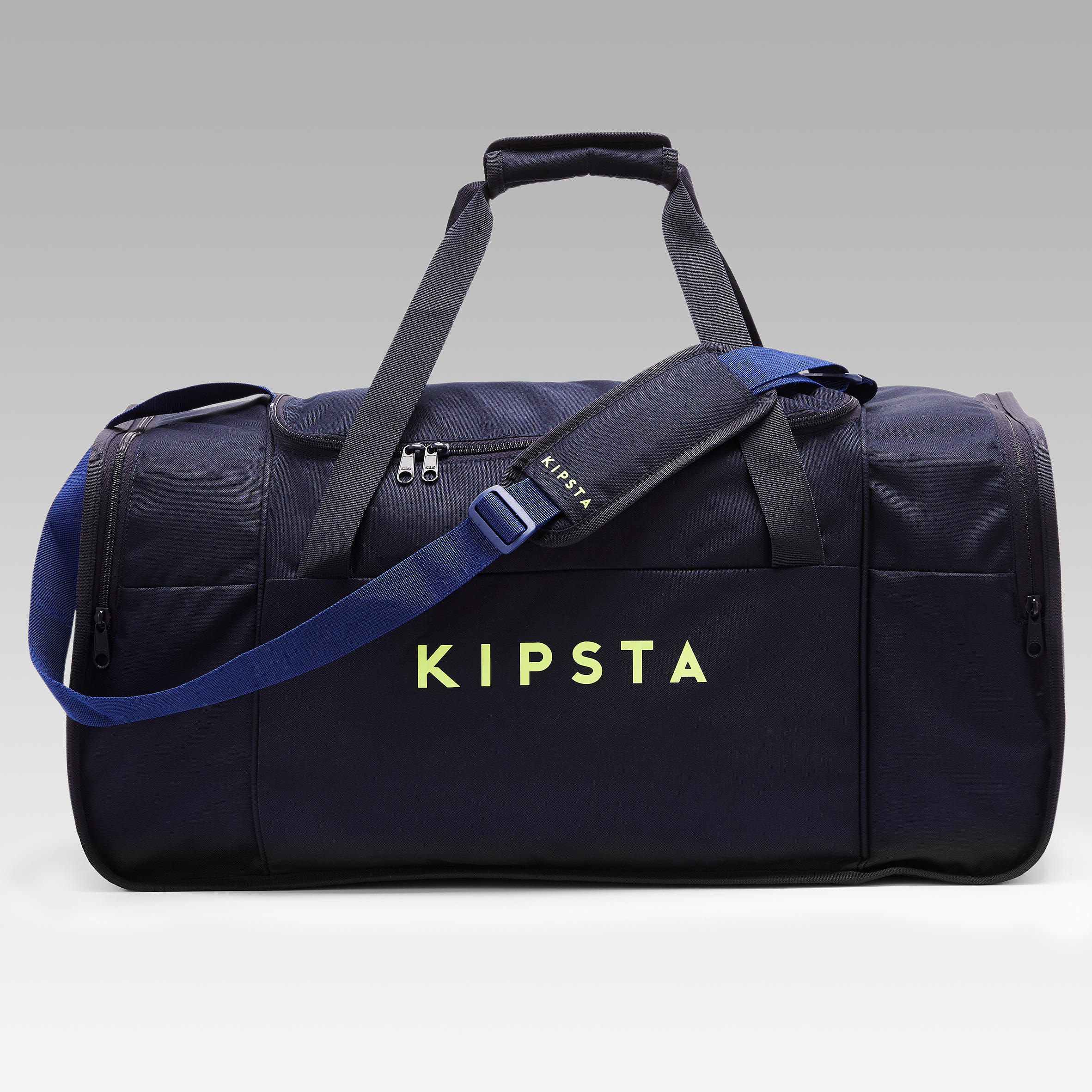 Bolso Deporte Kipsta Kipocket 80L Azul Amarillo - Decathlon