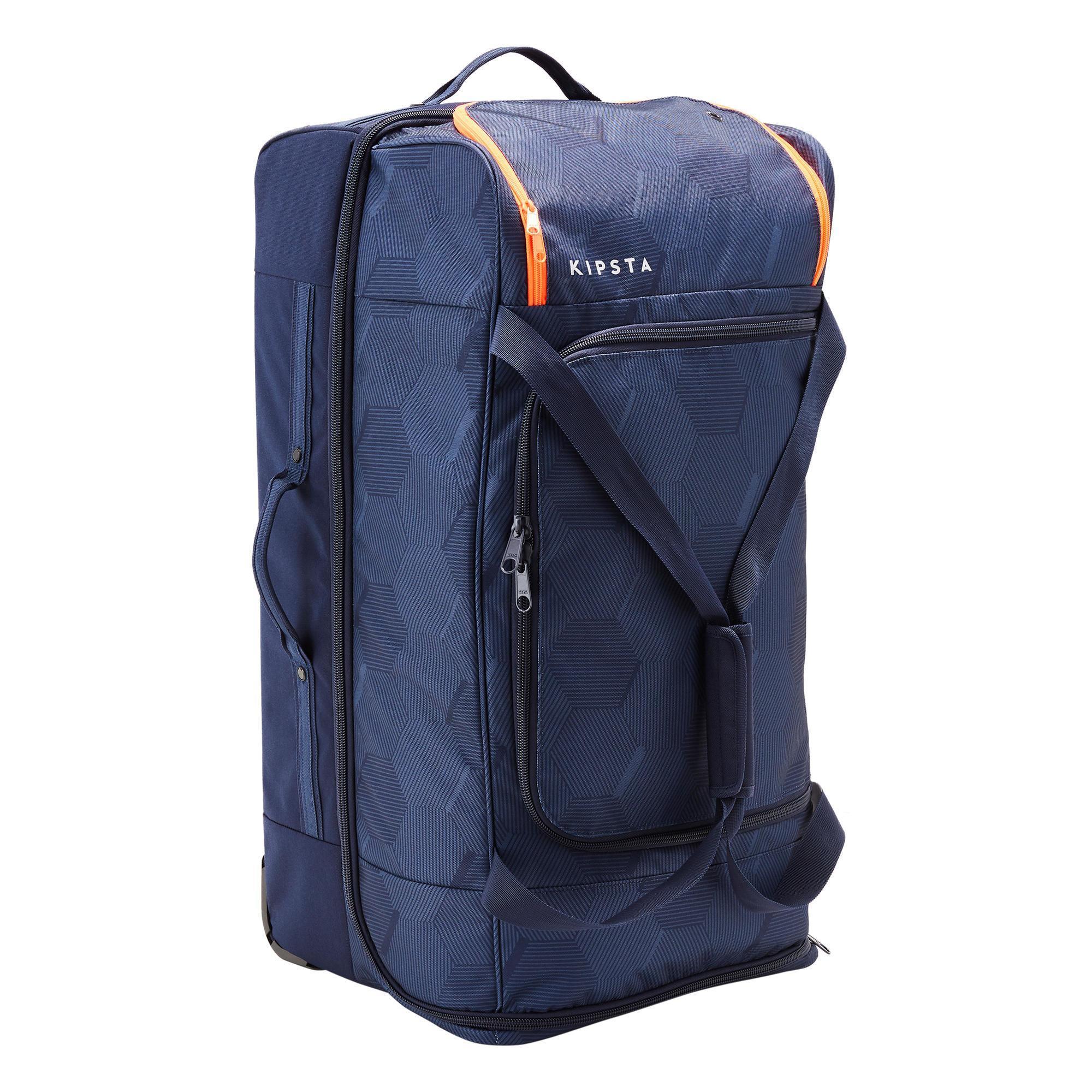 Sac à roulettes Trolley valise Essentiel 105L bleue marine Kipsta by Decathlon Sac à roulettes Trolley valise Essentiel 105L bleue marine Kipsta by Decathlon