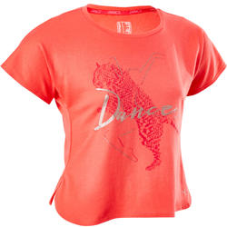 Tee-shirt de danse moderne fille rose