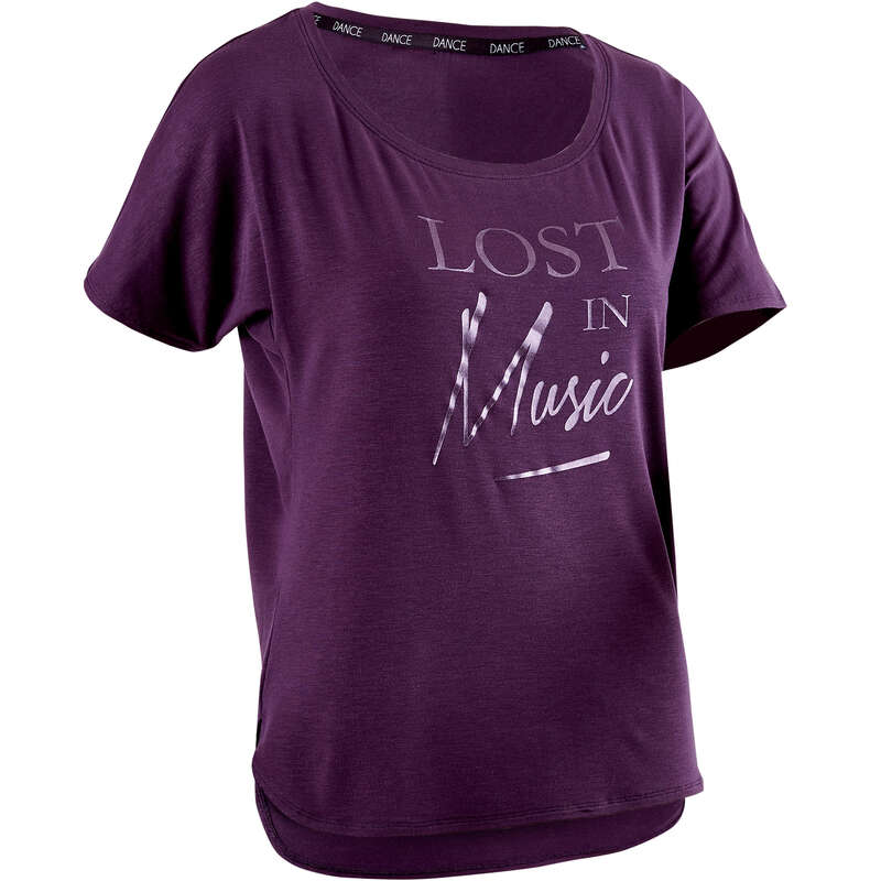 WOMEN MODERN JAZZ DANCE APPAREL, TOEPADS - Women's Modern Dance T-shirt DOMYOS