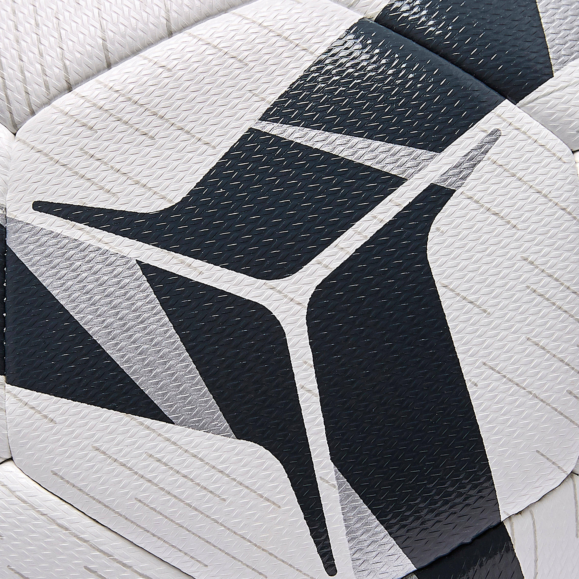 Light Football Ball Size 5 F500 - White/Black/Silver -  4