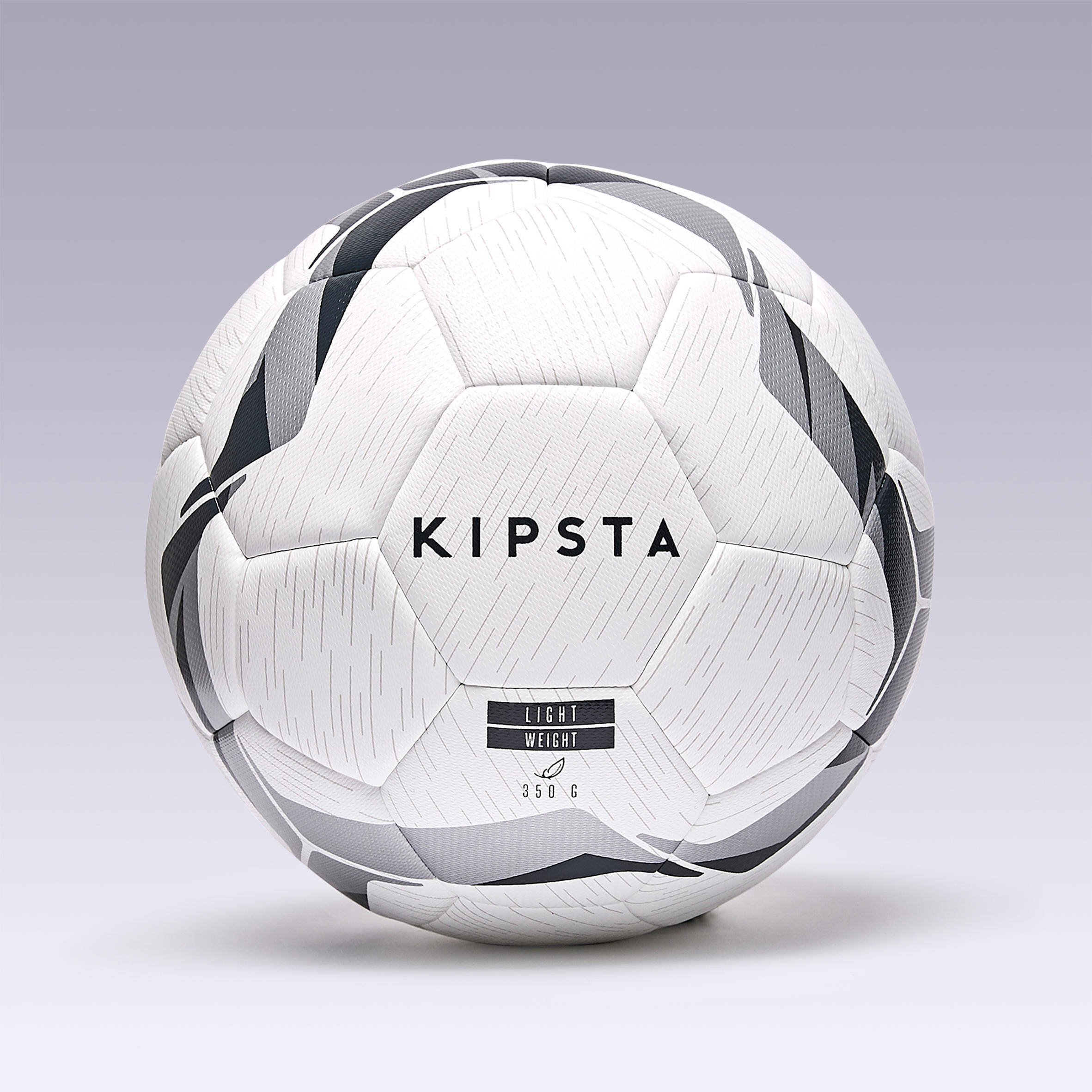 Light Football Ball Size 5 F500 - White/Black/Silver -  1