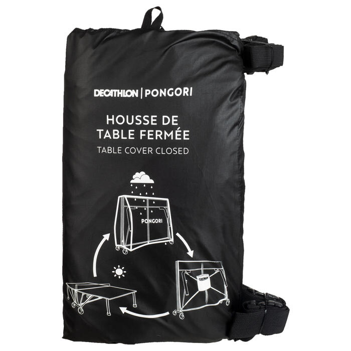 Pongori Housse De Table De Ping Pong Pour Table Repliee Noire Decathlon