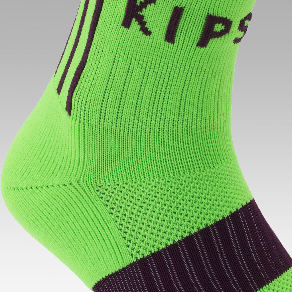 F500 Adult Football Socks - Purple/Green