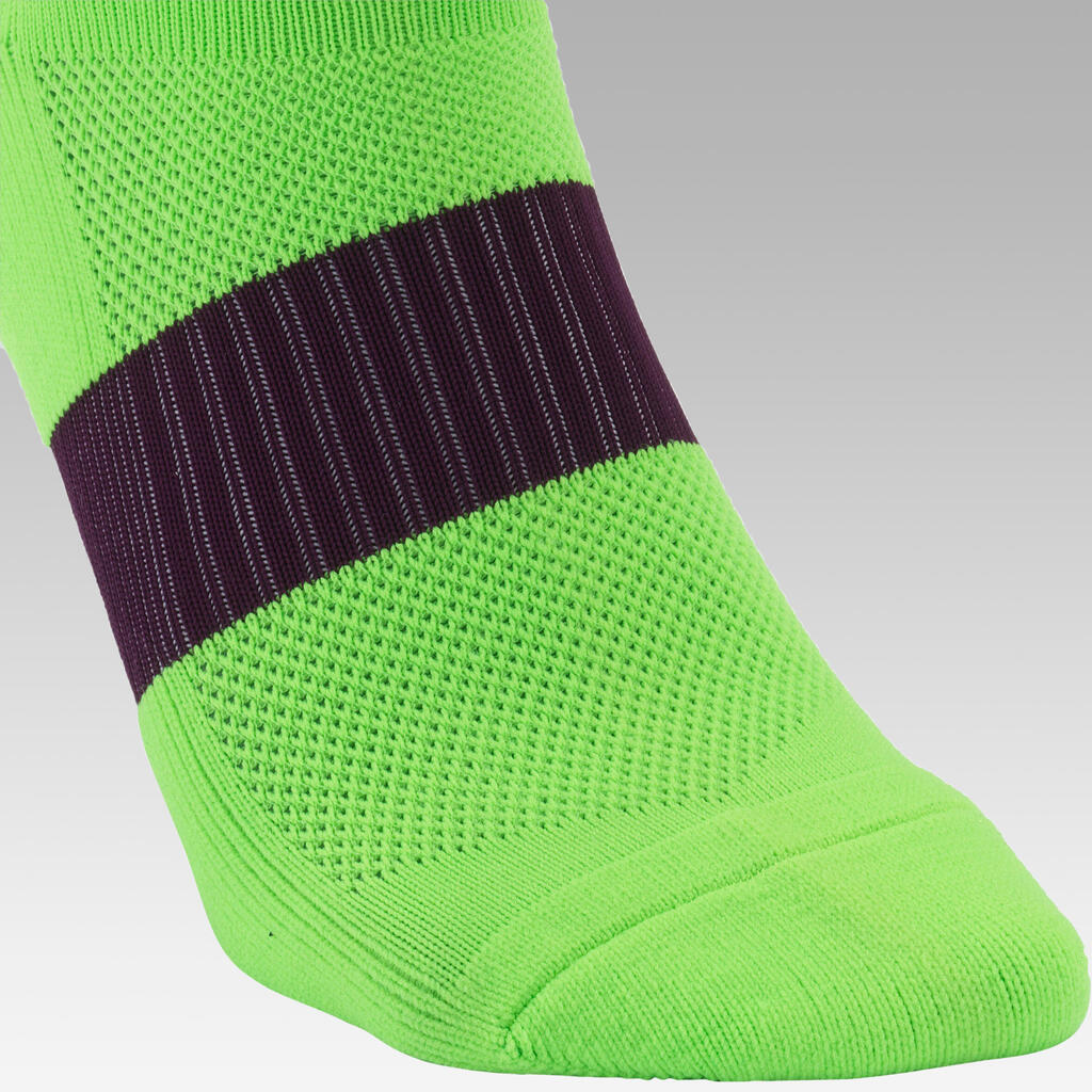 F500 Adult Football Socks - Purple/Green