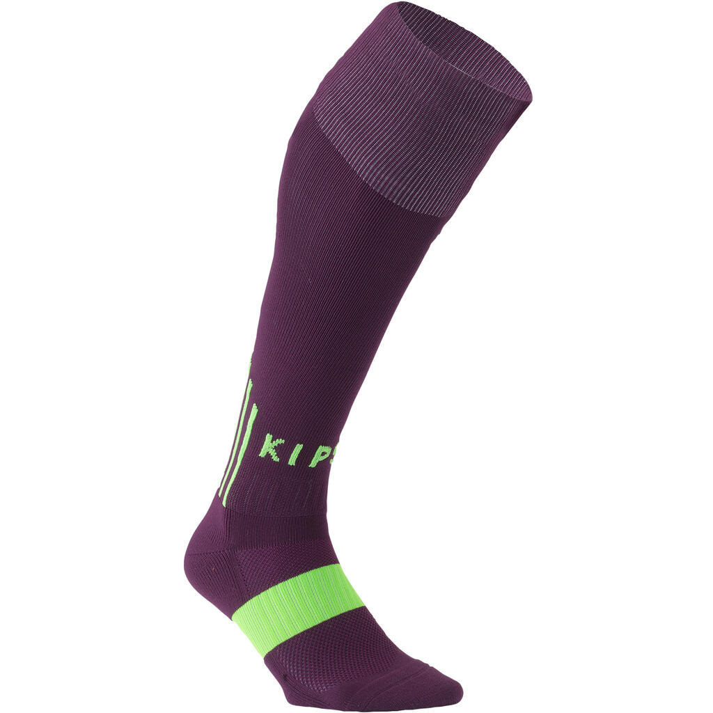 F500 Adult Football Socks - Purple/Green