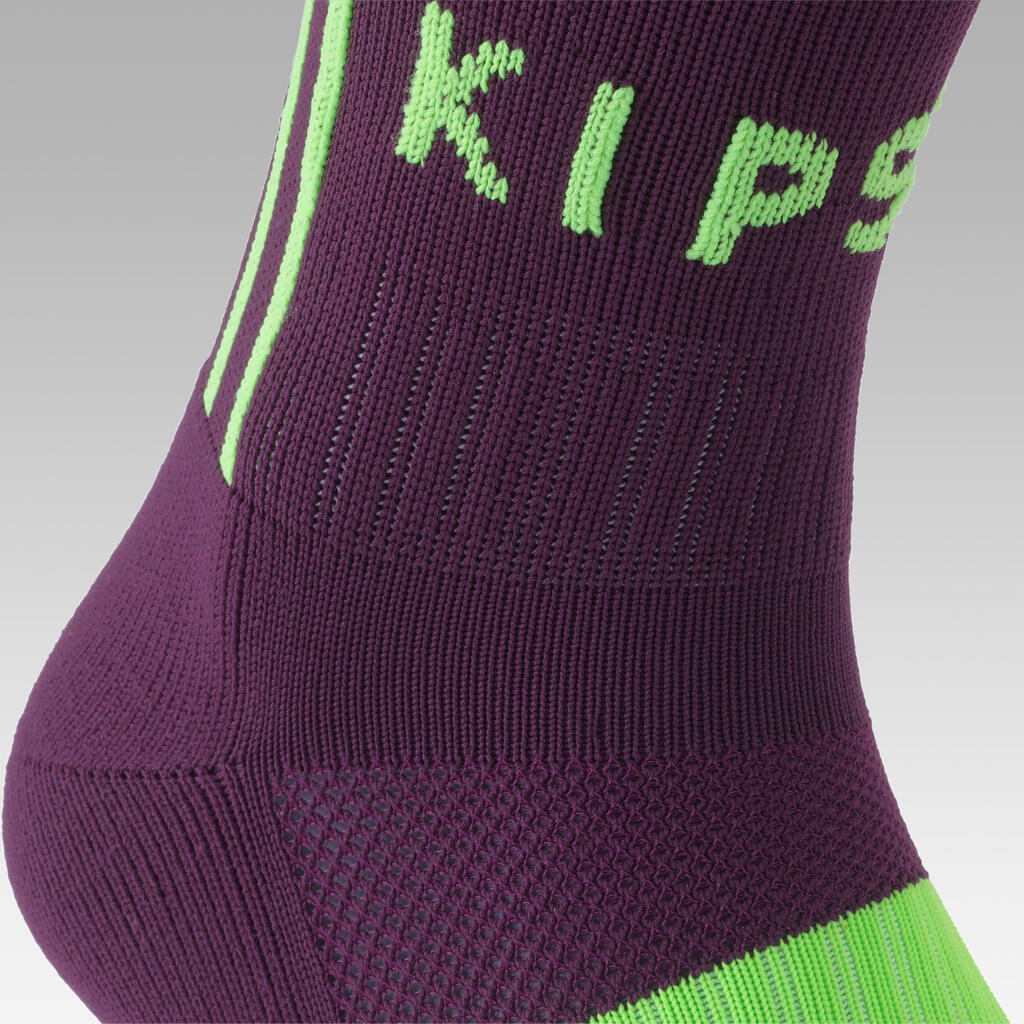 F500 Adult Football Socks - Purple/Green