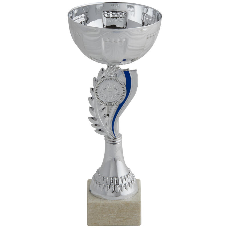 Pokal C160 23 cm silber/blau 