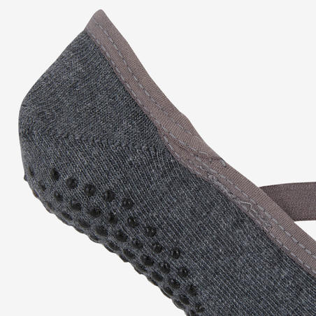 Шкарпетки жіночі 500 для фітнесу нековзні сірі