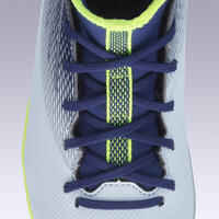 Agility 500 MG Kids' High-Top Football Boots - Grey/Blue