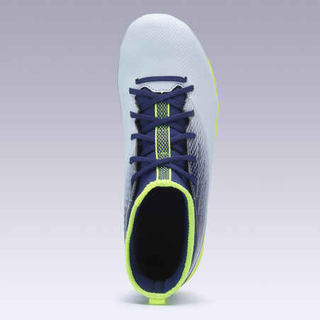 أحذية كرة القدم Agility 500 Mid MG للأطفال - رمادي/أزرق