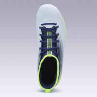 Agility 500 MG Kids' High-Top Football Boots - Grey/Blue