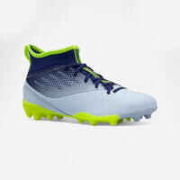 Agility 500 MG Kids' High-Top Football Boots - Grey/Blue