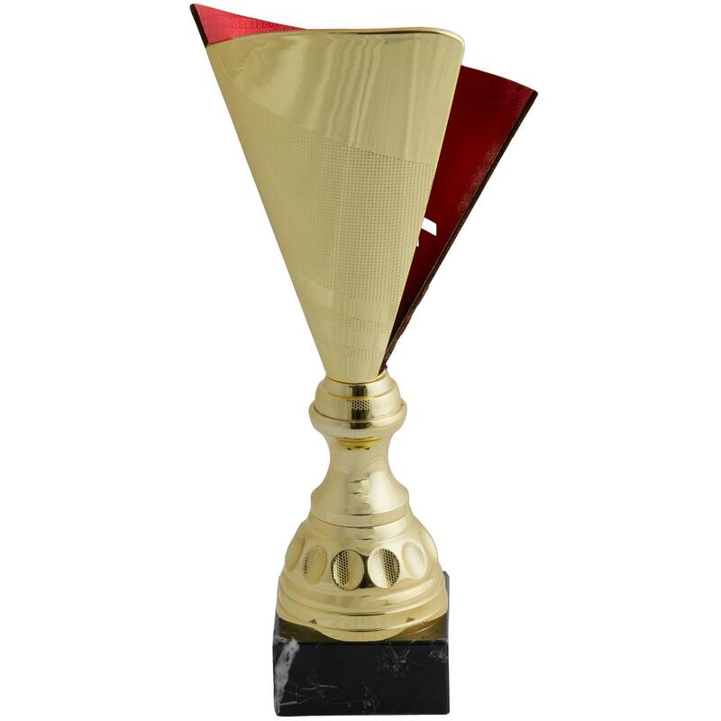 Pokal T537 35 cm gold/rot