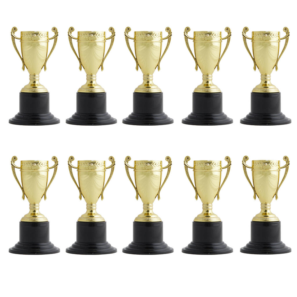 Mini Trophies 10 cm Set of 10 - Gold