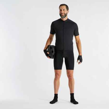 CULOTTE CICLISMO CARRETERA CON TIRANTES HOMBRE TRIBAN RC100 NEGRO