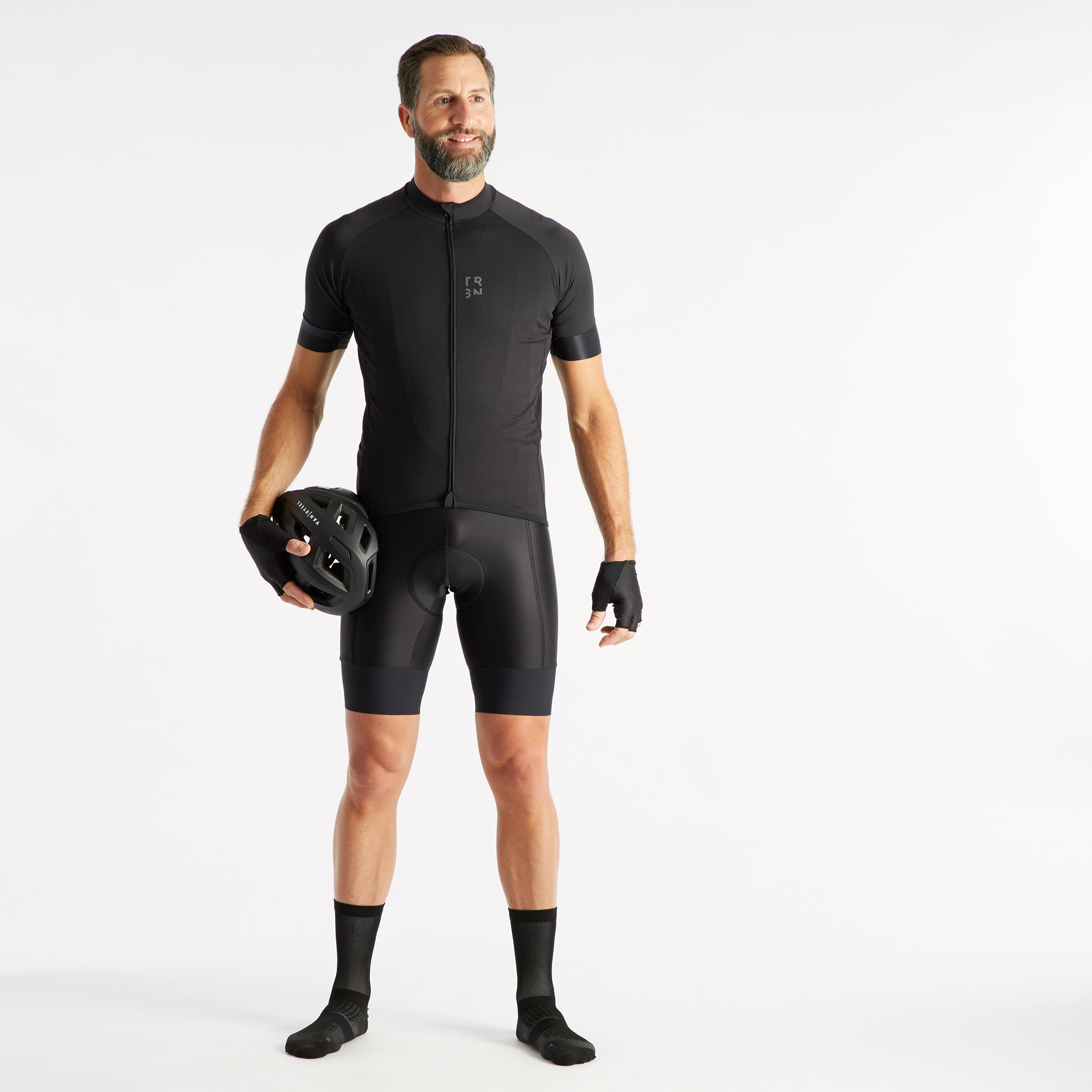 Buy RC500 Road Cycling and Bike Touring Bib Shorts Black Online