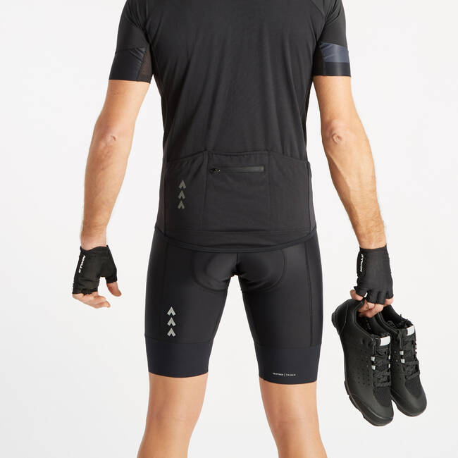 Buy RC500 Road Cycling and Bike Touring Bib Shorts - Black Online