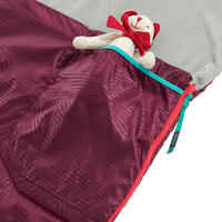 KIDS SLEEPING BAG MH100 10°C - PLUM