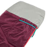 KIDS SLEEPING BAG MH100 10°C - PLUM