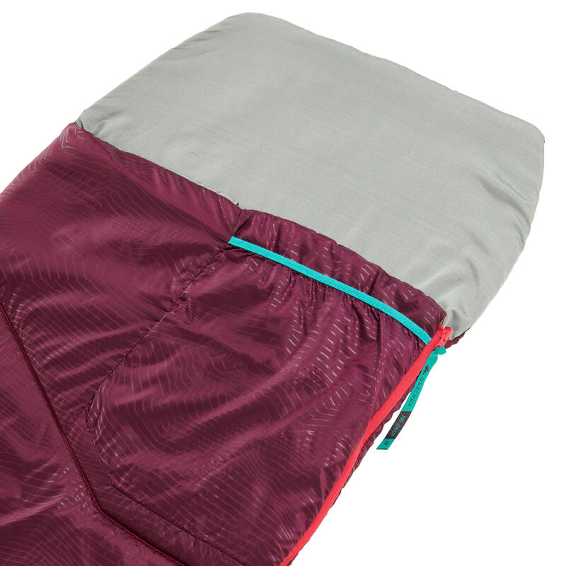 Schlafsack 10 °C Kinder Camping Wandern - MH100 violett