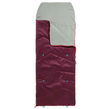 Sleeping bag para 10°C de camping para Niños Quechua MH100 vinotinto