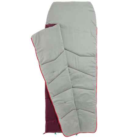 KIDS SLEEPING BAG MH100 10°C - PLUM