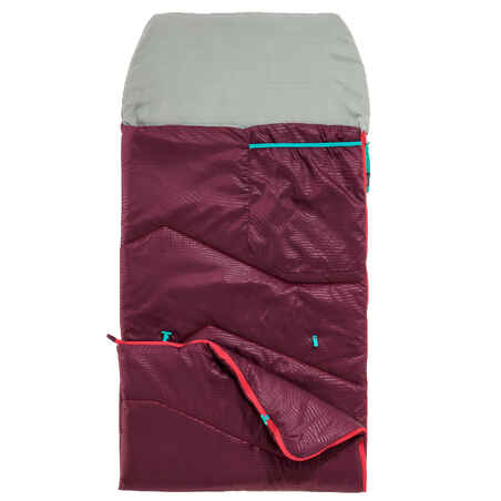 KIDS SLEEPING BAG MH100 10°C - PLUM