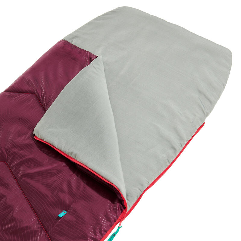 Dětský kempingový spací pytel MH 100 10 °C fialový