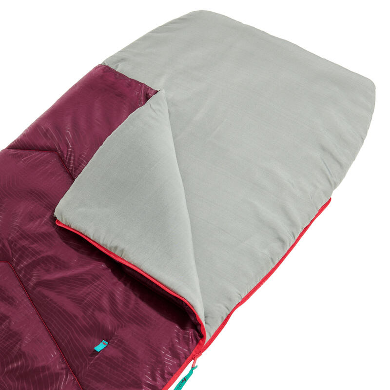 Schlafsack 10 °C Kinder Camping Wandern - MH100 violett