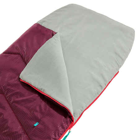 KIDS SLEEPING BAG MH100 10°C - PLUM