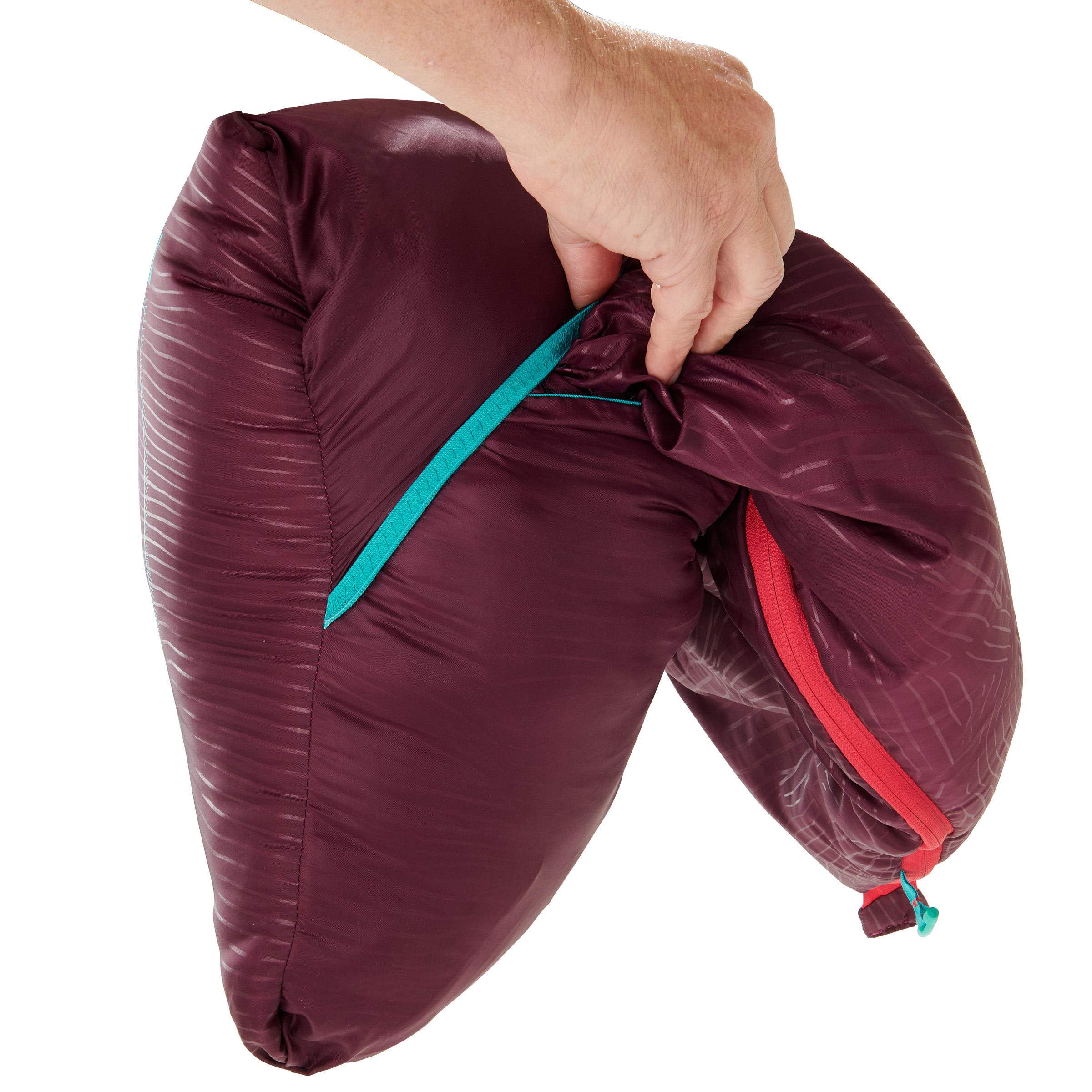 KIDS SLEEPING BAG MH100 10°C - PLUM 8/13