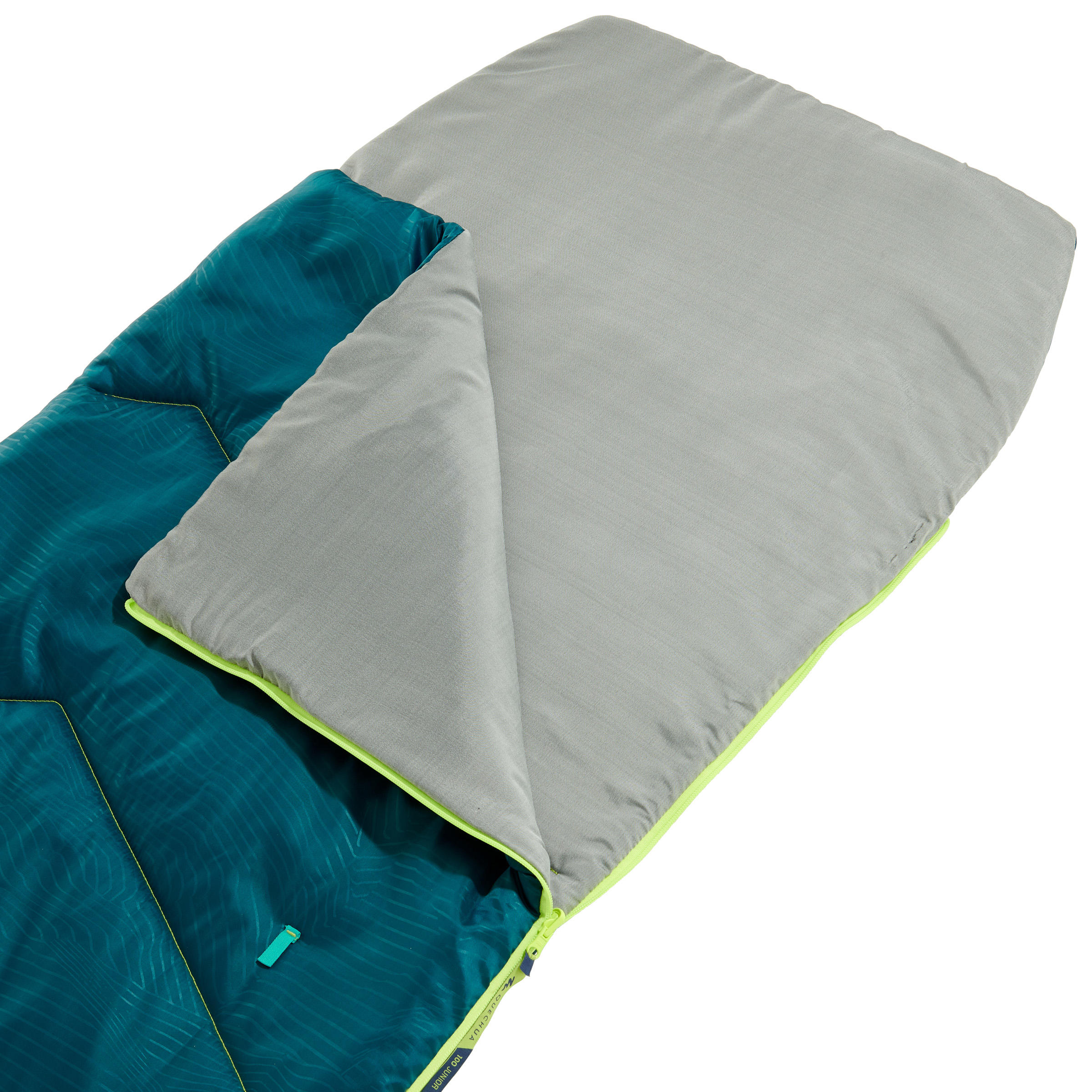 KIDS SLEEPING BAG MH100 10°C - BLUE 11/16