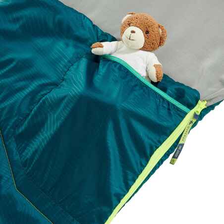 KIDS SLEEPING BAG MH100 10°C - BLUE