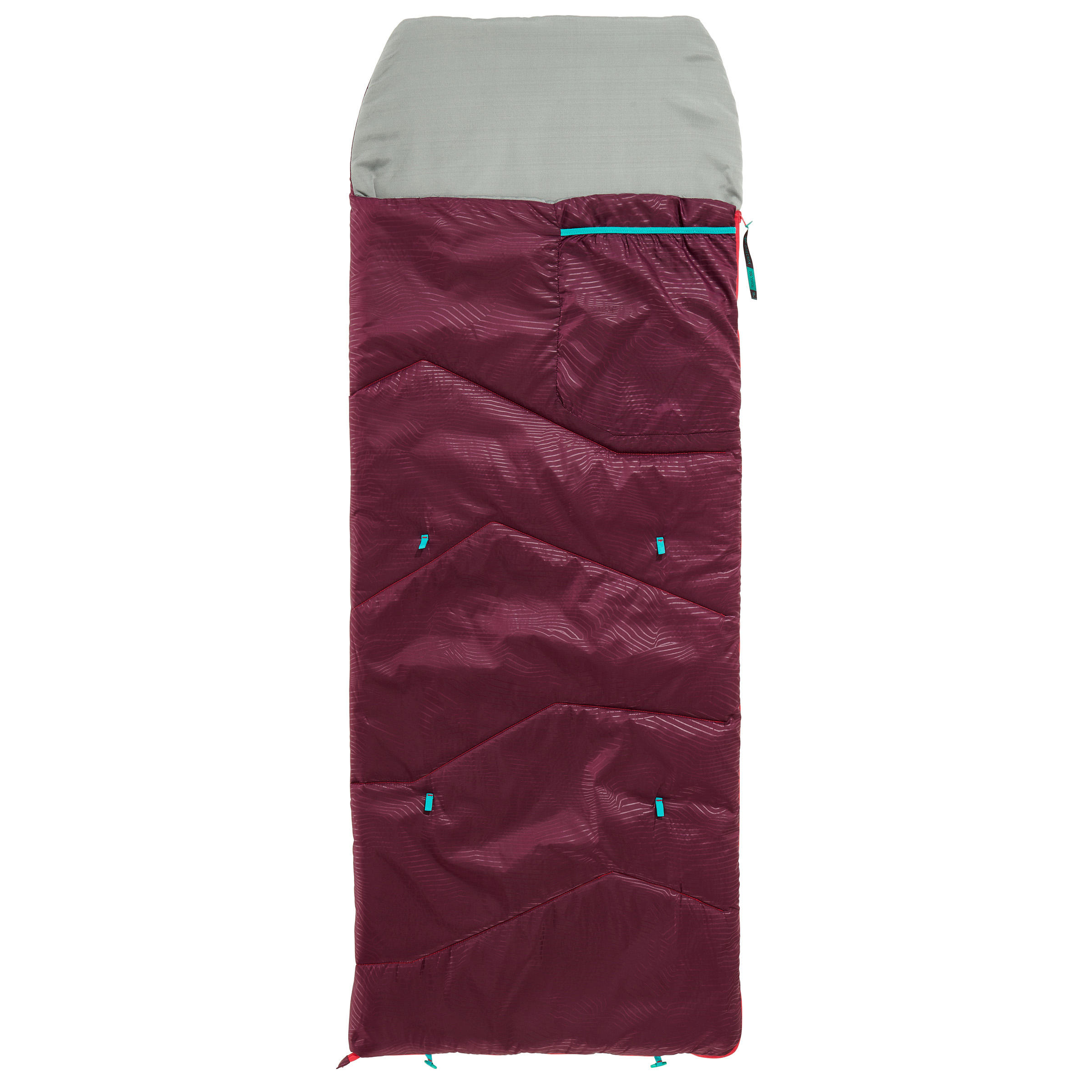 KIDS SLEEPING BAG MH100 10°C - PLUM 6/13