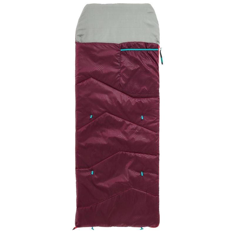 Schlafsack 10 °C Kinder Camping Wandern - MH100 violett