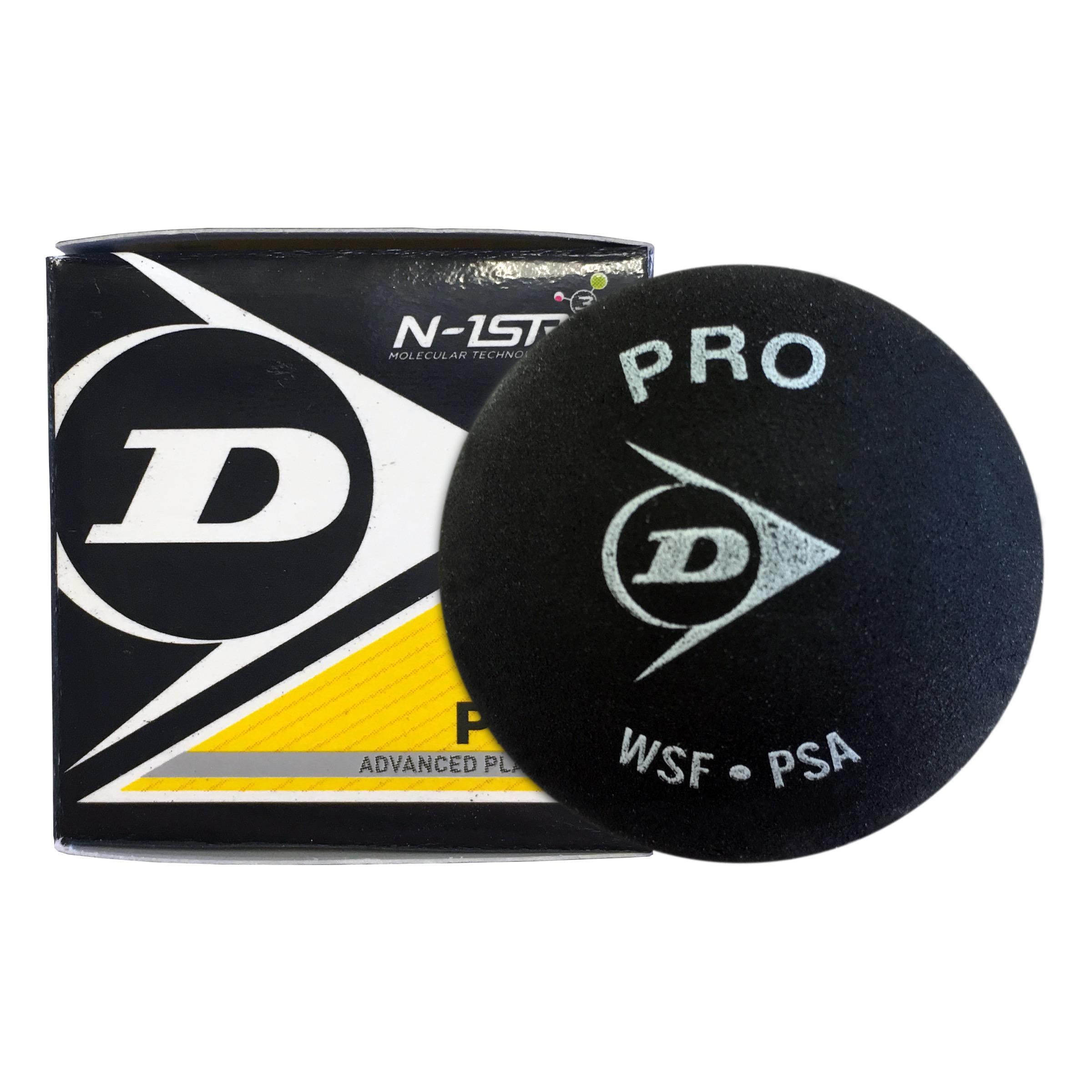 Dunlop Pro double yellow Zwei Dot Squash Ball Pack von 3 
