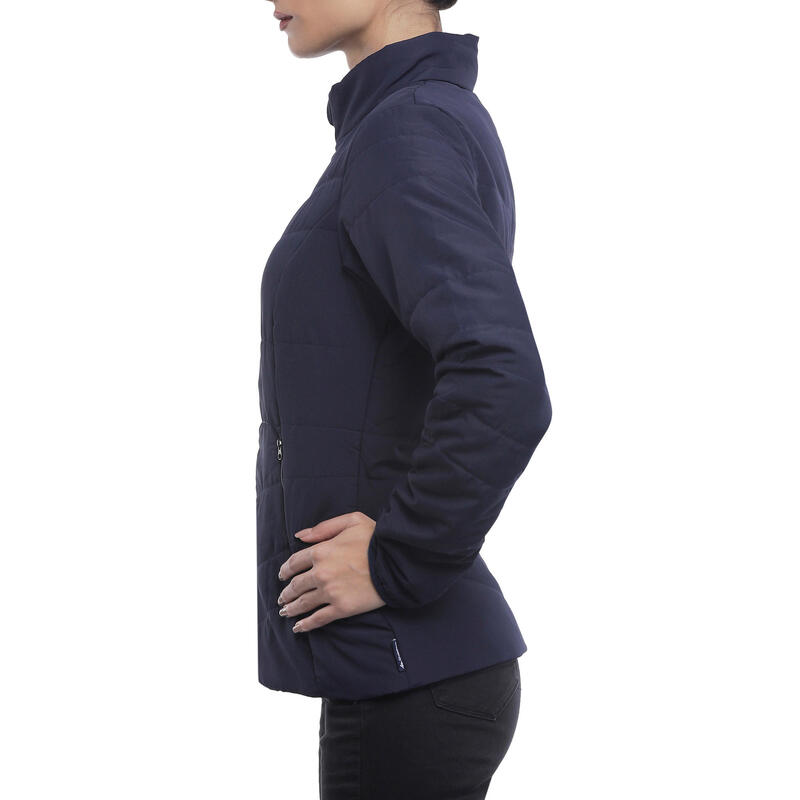 Wattierte Jacke Damen bis 0 °C Bergwandern - MT50 marineblau