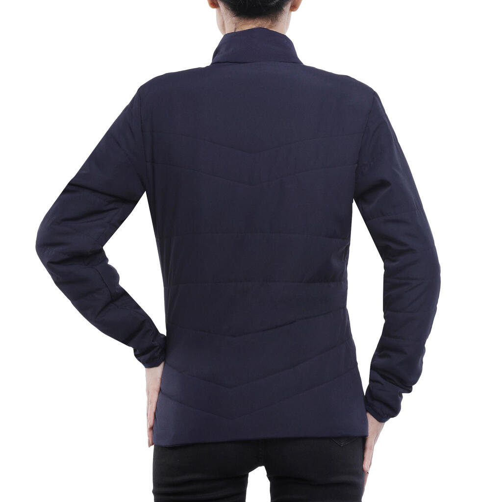 Doudoune de trek synthétique femme, MT50 5°C bleu