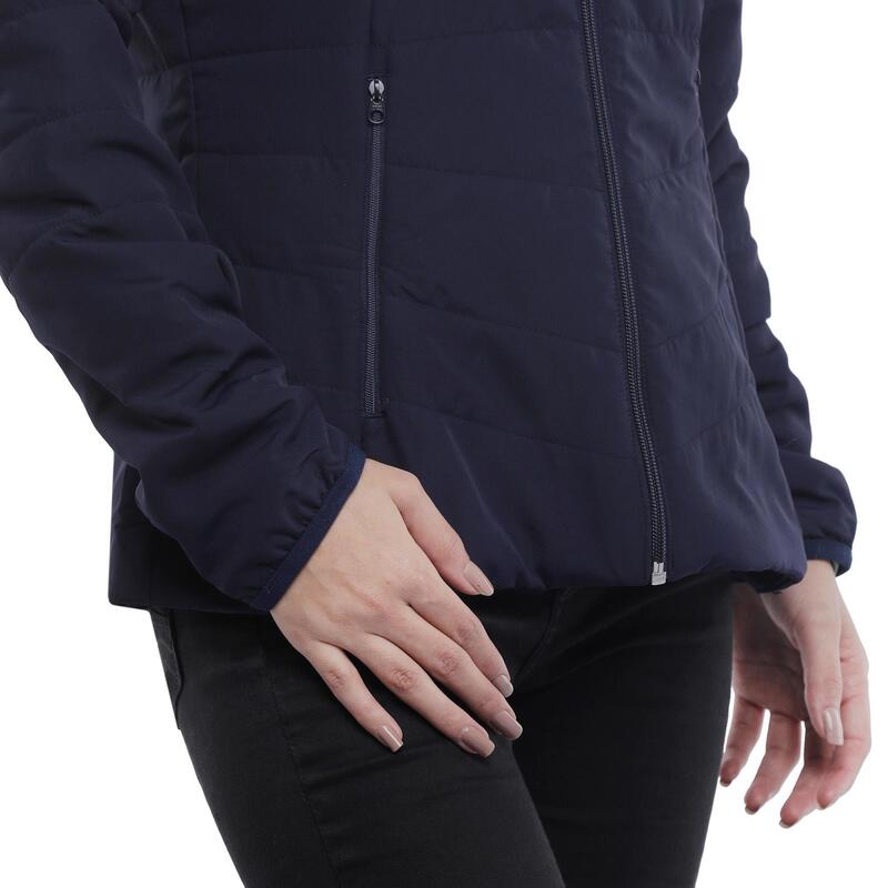 Wattierte Jacke Damen bis 0 °C Bergwandern - MT50 marineblau